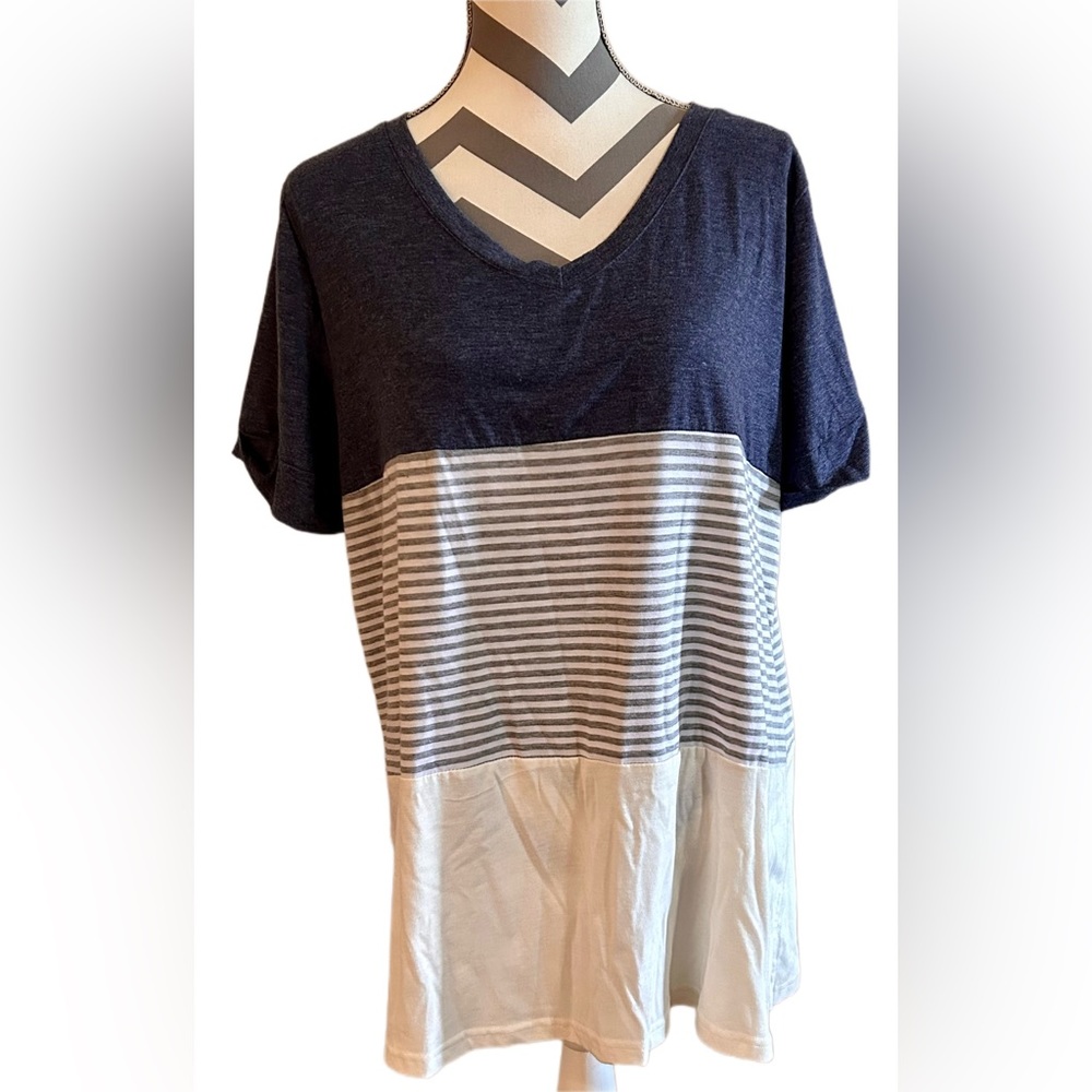 🌸 Miselon Colorblock/Striped Tee